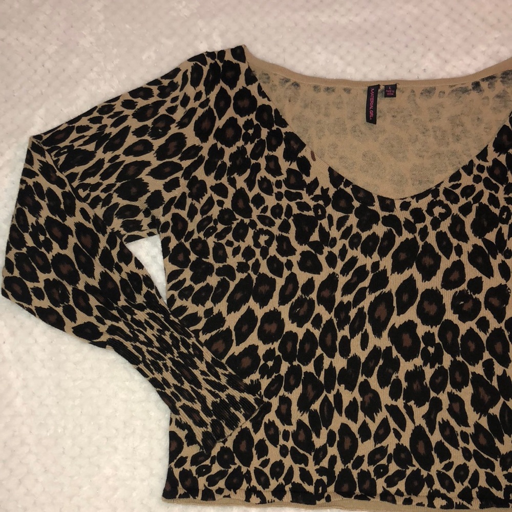 Material Girl Leopard Print Top